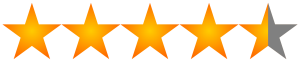 4.5 star rating on google